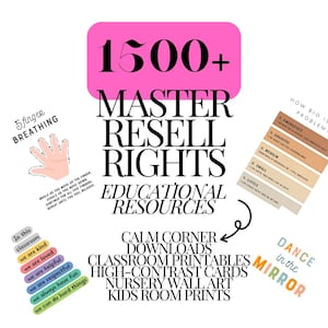 Productos digitales PLR con más de 1500 MRR: ingresos pasivos, derechos de marca privada y derechos de reventa maestra, DFY, recursos educativos, Calm corner, reventa