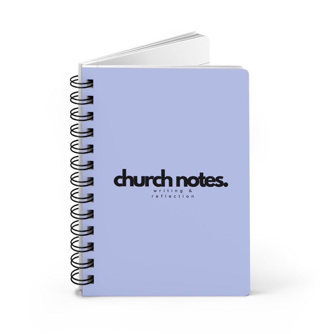 Spiral Church Notes Journal, Minimalist Sermon Notebook, Gifts for ...