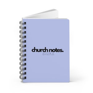 Spiral Church Notes Journal, Minimalist Sermon Notebook, Gifts for Christian Women, Modern, Faith-Based Notebook