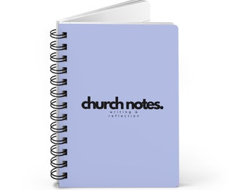 Spiral Notizbuch der Kirche, minimalistisches Predigt Notizbuch, Geschenke für christliche Frauen, modernes, auf Glauben basierendes Notizbuch