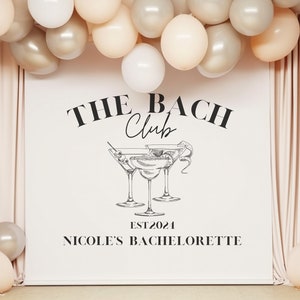 Custom Bachelorette Banner, Personalized Bach Party Wall Photobooth Decor, Cute Banner for Coastal Girls Weekend: FREE SHIPPING