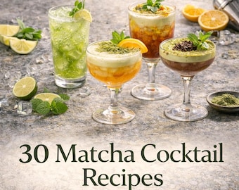 Alkoholische Matcha Cocktails Ebook - 30 Trinkrezepte, Sofortdownload