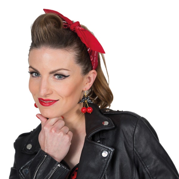Ohrringe Kirschen Rockabilly Vintage  perfekte Ergänzung zum Fifties - oder Rockabilly-Outfit