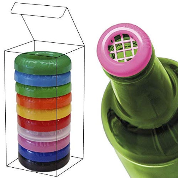 Kipp Cap- Insektenschutz Flaschenschutz Wespenschutz (10-er Set bunt) zu jeder Party