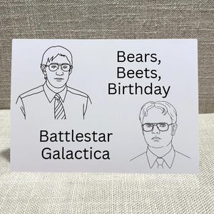 The office birthday card, the office card, dwight schrute quotes, birthday card, funny birthday card, greeting cards