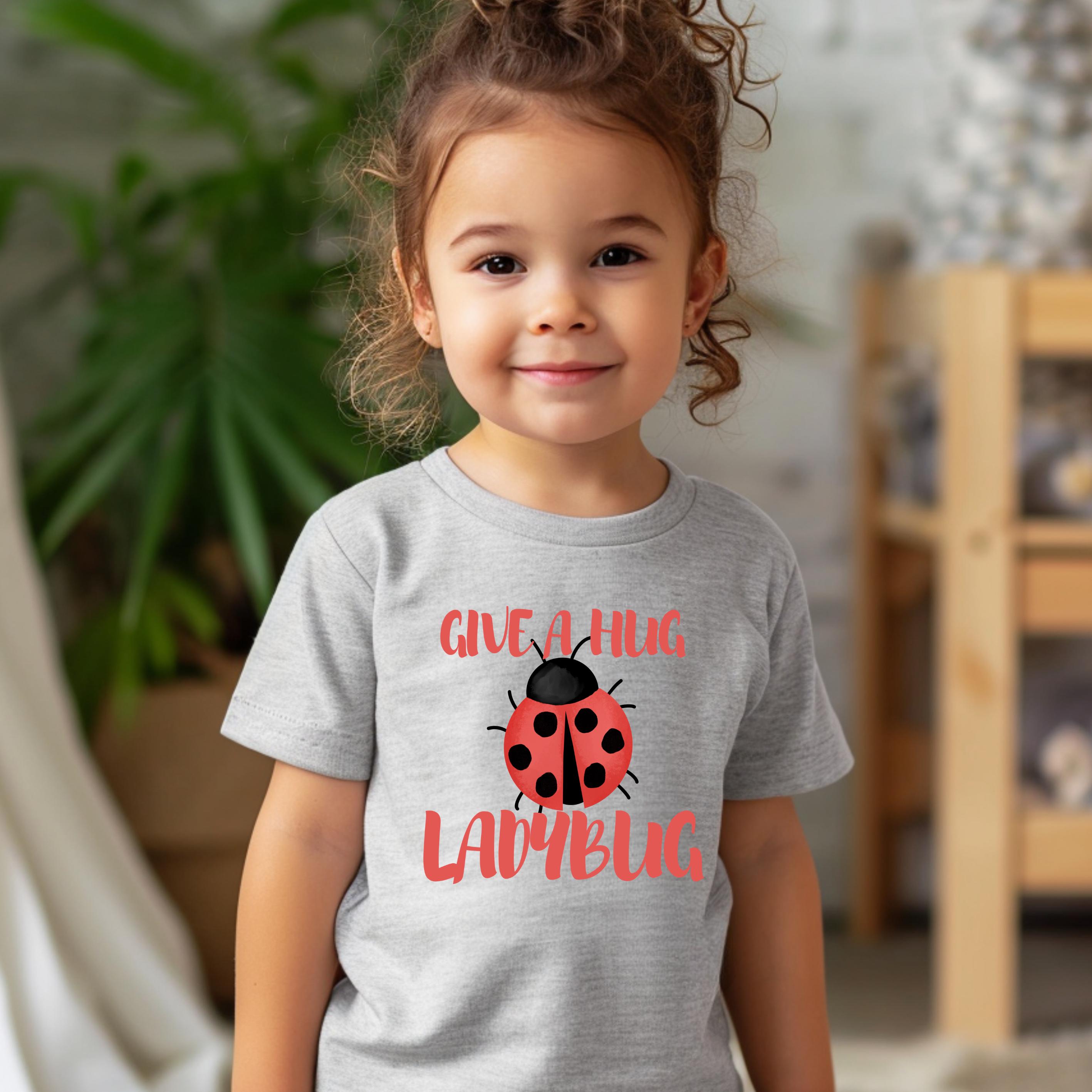 Toddler Ladybug Hug T-shirt Cute Insect Pun Tee for Kids Soft