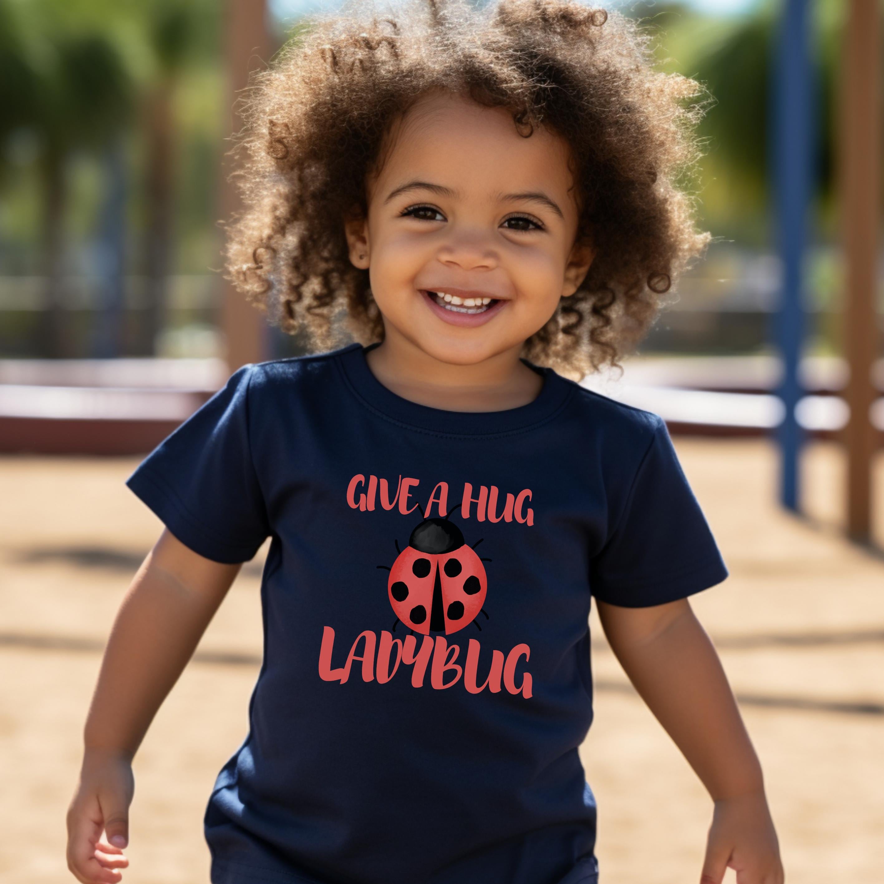 Toddler Ladybug Hug T-shirt Cute Insect Pun Tee for Kids Soft