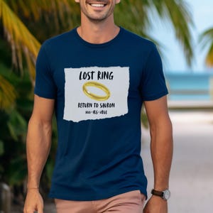 Funny Lord Rings Fantasy Parody T-Shirt Short Sleeve Tee Geek Humor Clothing Nerd Gift Ideas for Scientists Dad Jokes for Nerds