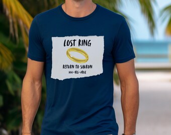 Rolig Lord Rings Fantasy Parodi T-shirt Kortärmad T-shirt Geek Humor Kläder Nörd Presentidéer för Vetenskapsmän Pappa Skämt för Nördar