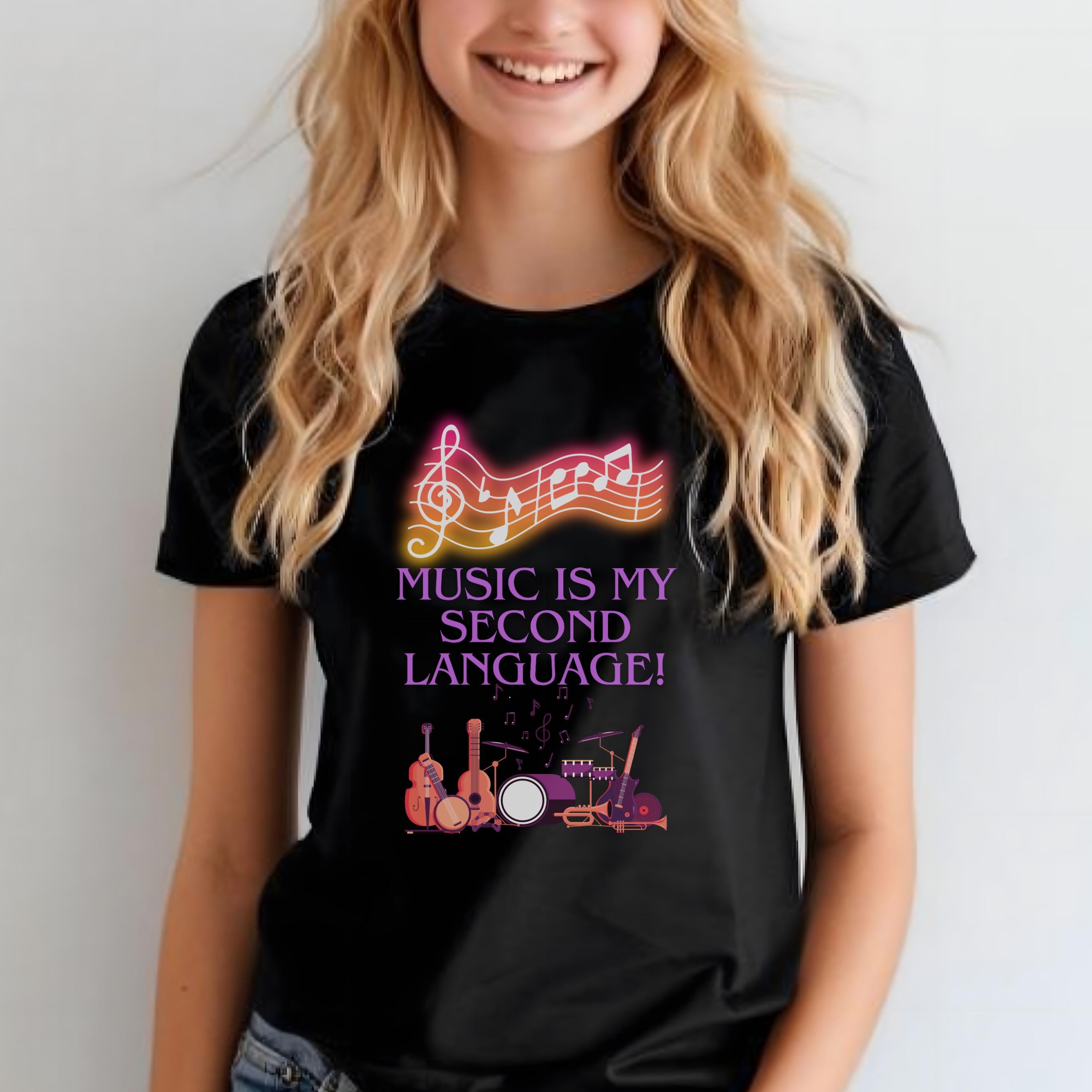 Tシャツ・カットソー [SOUNDS GOOD] SOULGIRL Loves Music Tee No. 2 Melodic Soul Tee Music is My Second Language Trendy Music