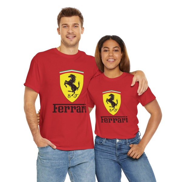 Camicia Ferrari, Maglia da corsa Ferrari, Camicia da auto, Maglietta da auto, Maglietta da corsa, Auto da corsa, Maglietta Ferrari, Maglietta da Formula 1, Magliette Ferrari