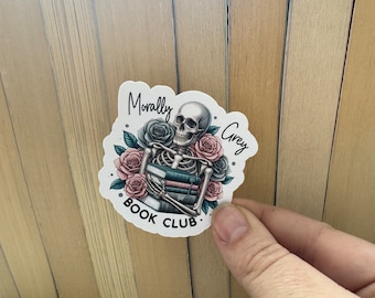 Morally Grey Book Club Bookish Quote Sticker