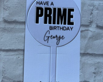 Prime Cake Topper for Birthday Personalised Hydration