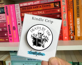 Death by TBR Skeleton Kindle Holder eReader