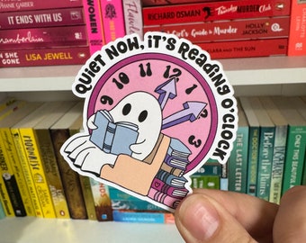 Reading O’clock Book Bookish Quote Sticker
