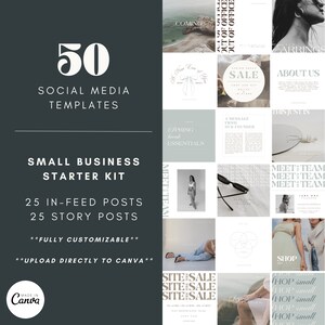 Social Media Starter Kit | Small Business Social Media Templates | Canva Pro Social Media Templates | Instagram Templates