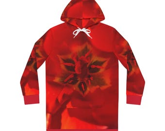 Floral Print Hoodie Dress: Women's Cozy Loungewear