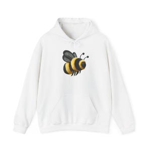 Bee Inspired Unisex Hoodie: Nature Lover&#39;s Cotton-Blend Sweatshirt
