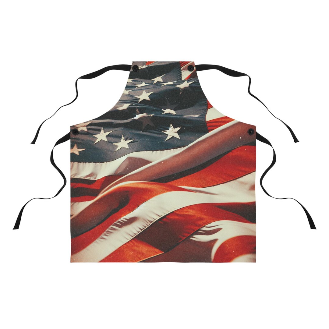USA Flag Apron: Patriotic Stars and Stripes BBQ Cooking Apron - Etsy