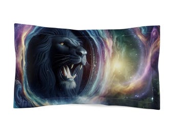 Himmlischer Löwe Kissen Sham: Kosmisches Schlafzimmer Dekor, Astrologie Geschenk