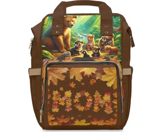 Mochila para pañales Bear Cub: bolsa de viaje de nailon para bebé