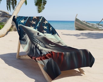 Amerikanische Flagge Adler Strandtuch: Fantastische USA Dekoration