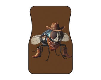 Cowboy Fly Car Mats (Set of 4): Western Rodeo Vehicle Decor