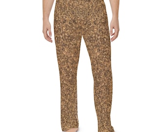 Men's Brushed Polyester Pajama Pants, Comfortable Loungewear