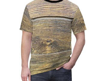 Camiseta con estampado de vetas de madera: Camiseta unisex para amantes de la naturaleza