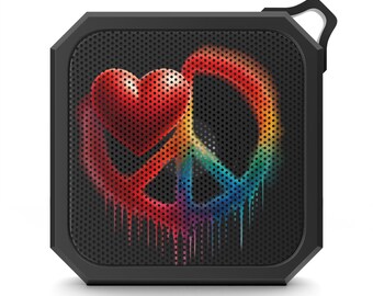 Tragbarer Bluetooth-Lautsprecher, Love Peace Design, Outdoor Wireless Music Player