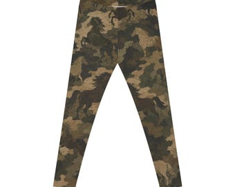 Leggings de camuflaje verde / Leggings con estampado de camuflaje