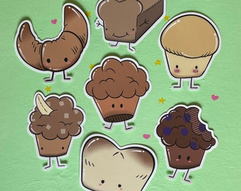 Bakery Friends! - 7 Sticker Set - 3” Sticker