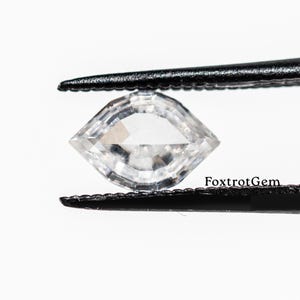 Modified Marquise Step Cut, Dutch Marquise Moissanite, Custom gemstone, loose, diamond substitute