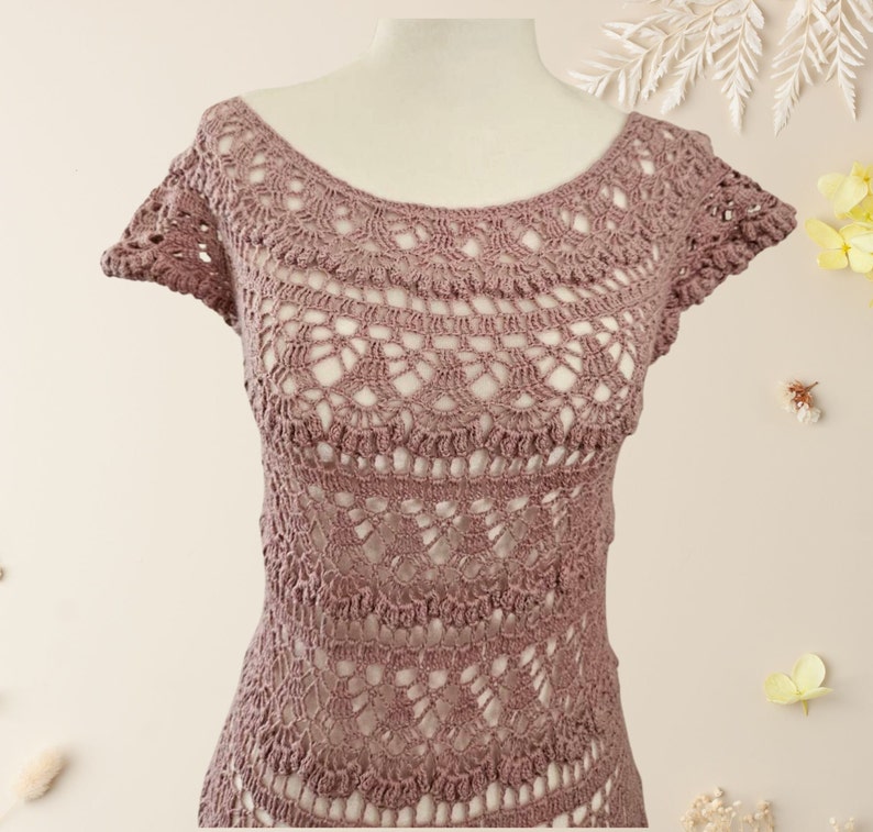 Handmade Crochet dress, Pink lace crochet dress, Boho crochet summer dress, boho crochet dress, Maxi lace crochet dress, Vintage crochet