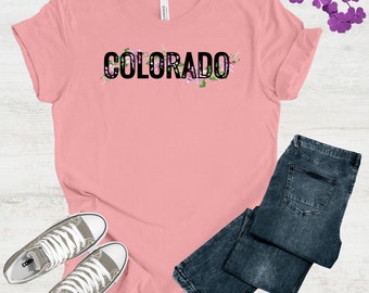Colorado t-shirt, Colorado flower t-shirt, Colorado Columbine t-shirt, Colorado shirt, Colorado flower shirt, Colorado women's t-shirt