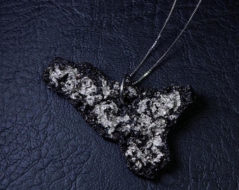 Sicily Pendant - Platinum + Etna Lava Stone - different sizes. Handcrafted in Italy (Sicily) with a patented design, unique in the world.