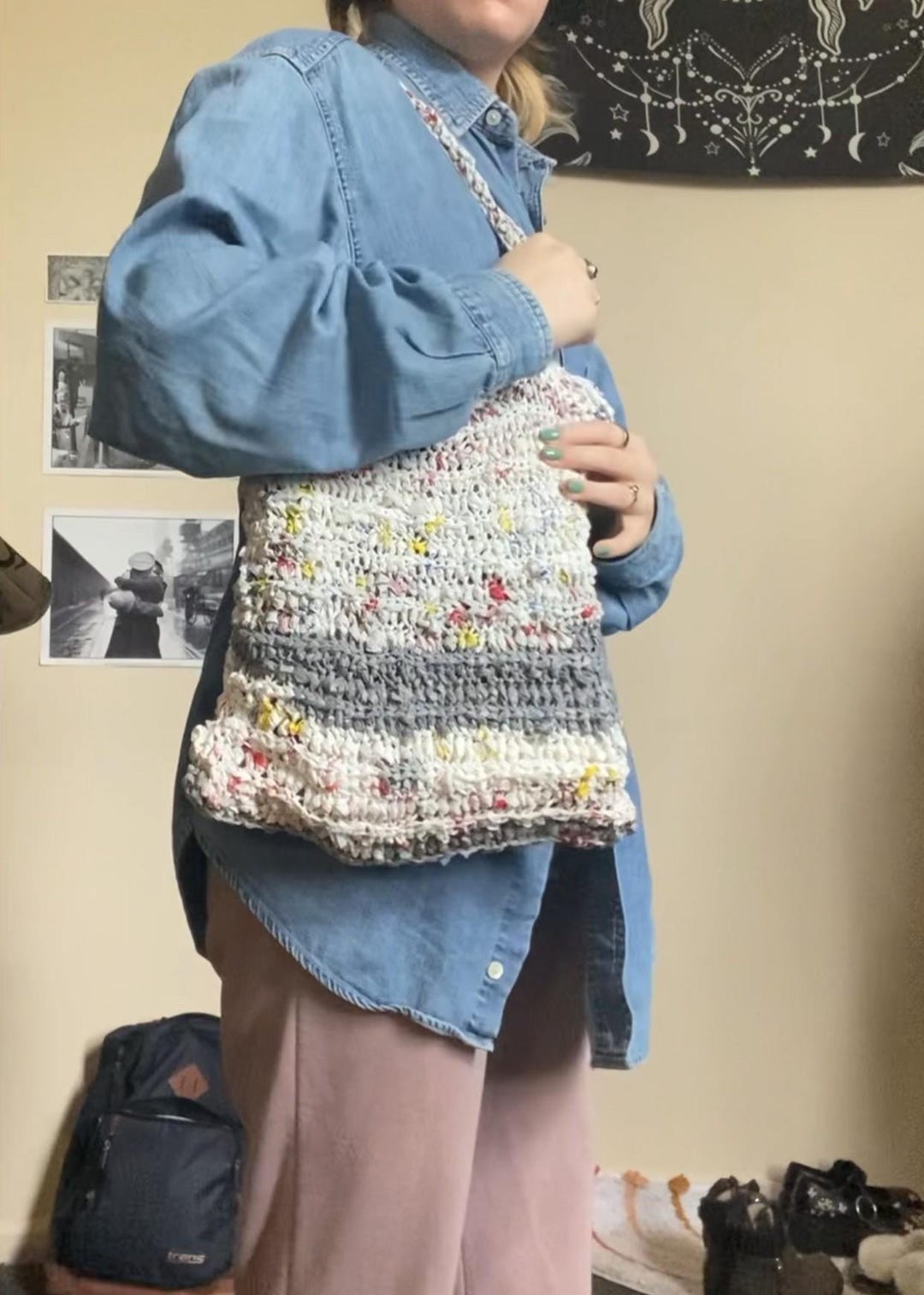 Plastic Bag Crochet Tote Bags Etsy