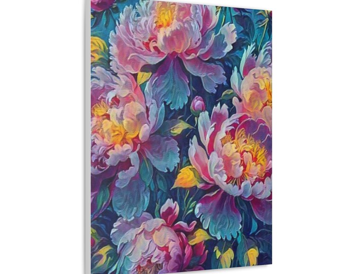 Colorful Floral Wall Art Flowers of Kira Canvas Home Decor