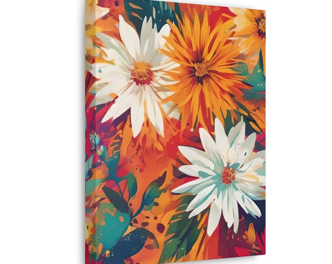 Colorful Floral Wall Art Flowers of Elise Canvas Home Decor