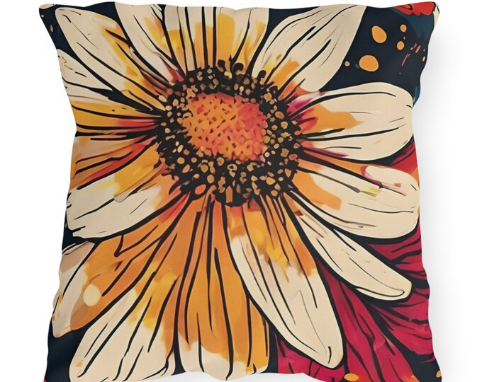 Summer Flower Patio Pillow Flowers of Madison Outdoor Pillow