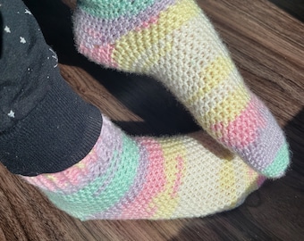 Crochet Socks (Message for Custom Size/Yarn Order)