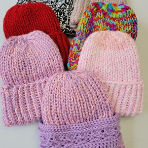 Handknit Acrylic Beanie: Machine Washable Winter Hat