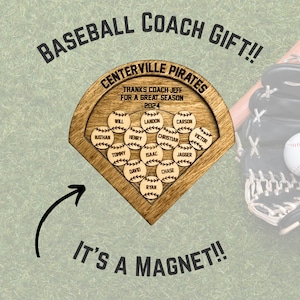 Personalized Baseball Coach Gift | Gift for Baseball Coach | End of Season Baseball Gift | Baseball Shaker Gift | Baseball Magnet | Team