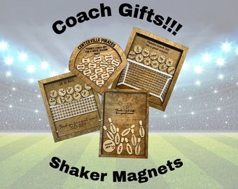 Personalized Coach Gift: Engraved Baltic Birch Shaker Magnet