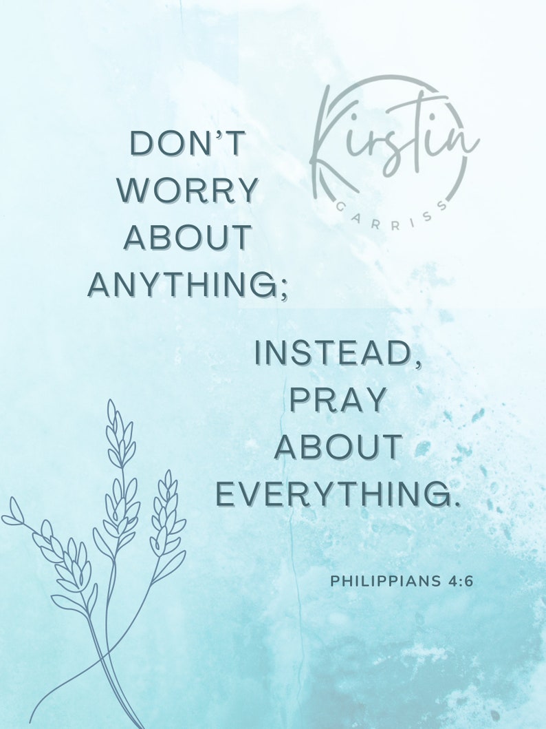 Don't Worry, Pray Digital Download - Etsy
