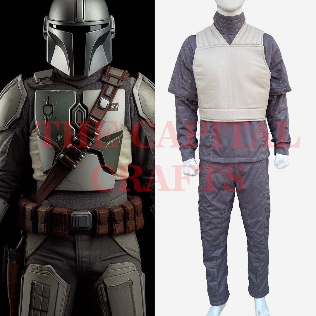 Din Djarin Death Watch Flight Suit Mandalorian Cosplay Costume, the