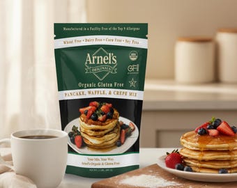 Organic Gluten-Free Pancake & Waffle Mix: Crepes, Non-GMO, Kosher (5 lbs)
