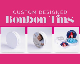 Customized Bonbon Imported French Candy Tins, Minimum Order of 100, Variety of Flavors