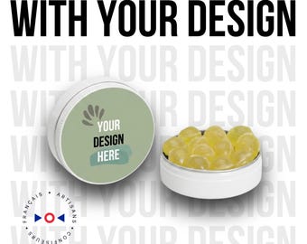 Customized Bonbon Imported French Candy Tins, Minimum Order of 50, Variety of Flavors