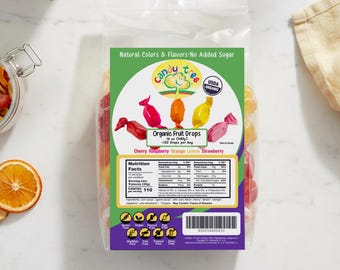 Organic Candy Drops, Fruit Mix Flavors 1lb